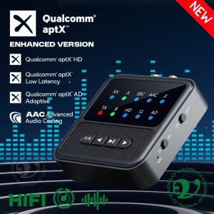 2in1 aptX Bluetooth 5.4 오디오 수신기 송신기 3.5MM AUX RCA aptX-적응형 AD/HD/LL AAC 멀티포인트 HiFi