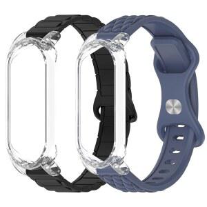 플라우드 노트핀 보이스 레코더용 케이스가 있는 제퍼블룸 마그네틱 스트랩 5.9-8.7인치 손목 비즈니스 및 캐주얼 스타일을 위한 조절 가능한 실리콘 교체 밴드 AI 액세서리와 호환 가능