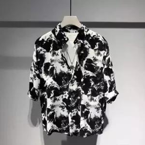 남자 하와이안 셔츠 루즈한 해변 바캉스 여름용 반팔티 비치웨어