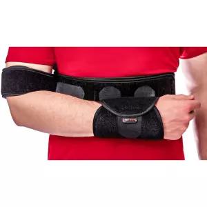 이지 랩 암 슬링 어깨 이모빌라이저 - 스트랩 프리 이두근 및 손목 지지대 조절 가능하고 통기성이 좋은 폼