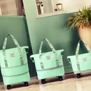 빅맥스2단확장보스턴백바퀴형보조여행가방민트 RWFHGAXX