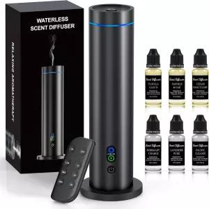 워터리스 디퓨저 1000평방피트 커버 틸트 세이프 리모컨 조절 가능한 안개 모드가 있는 에센셜 오일 가정용