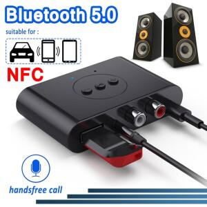 Bluetooth 5.0 오디오 수신기 U 디스크 NFC RCA 3.5mm AUX 잭 스테레오 음악 무선 어댑터 (자동차 MP3 증폭