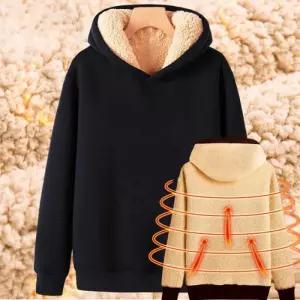 [옷자락]남자 다크컬러 보온 퍼안감 무지티 박시핏 FW 후드티