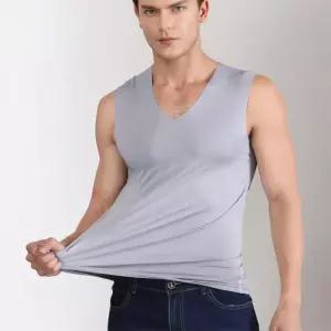 [옷자락]남성 슬리브리스 티셔츠 시원한 심리스 운동 이너웨어 나시