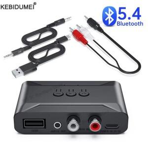 Bluetooth 5.4 오디오 수신기 무선 스테레오 음악 어댑터 3.5mm AUX R/L RCA 차량용 키트 스피커 앰프 용 U