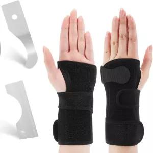 여성 건염 관절염 를 위한 탈착식 알루미늄 판이 있는 샤피 볼링 손목 지지대(검정색)와 엄지 스피카