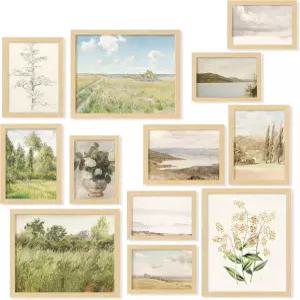 97 객실 미학을 위한 데코 빈티지 포스터 - 월 아트 프린트 프렌치 컨트리 농가 절충형 홈 코티지코어 침실