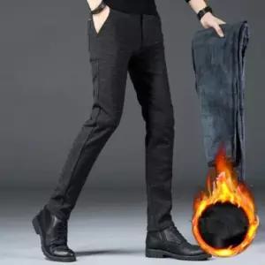 [옷자락]남자 정장 팬츠 기모 안감 겨울용 일자 팬츠