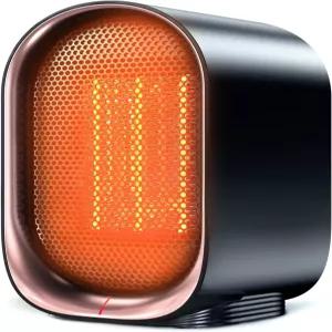 스페이스 히터 실내용 휴대용 소형 과열 및 팁 오버 방지 기능이 있는 전기 책상 홈 오피스 작업 공간용