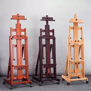 휴대용 고급 나무 이젤 이동식 스탠드 작업대 드로잉 테이블 전시회