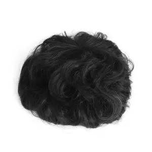 탑커버 정수리가발 검정 웨이브가 부분가 숏가 여자가 헤어피스 인모가 볼륨가 언니네가