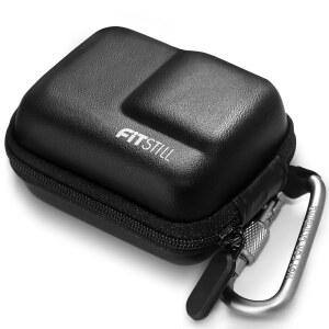 FITSTILL 블랙 PU 미니 휴대 및 보호 하드 쉘 여행용 보관 케이스 DJI OSMO 360 액션 5 프로 4 3 산악용 버클 카메라 액세서리 키트 포함