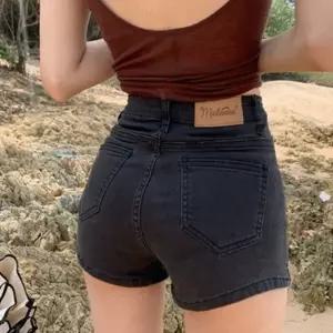 데님 반바지 핫팬츠 워싱 청바지 여성 데님 숏 팬츠 여름 데일리반 데일리 캐주얼 슬림핏 웨스트 쿨링 하의