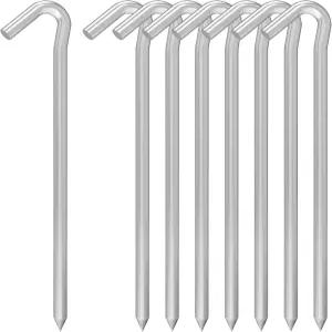 9인치 8팩 중장비 텐트 말뚝 캠핑 정원 또는 팽창식 금속 지상 마당과 야외 장식용 아연도금 강철 못