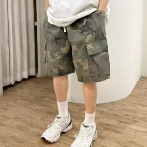 [옷자락]남자 주머니 SS 여행룩 와이드핏 고무줄 건빵 반바지
