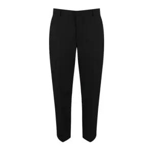 [옷자락]남자 데일리 옆면 9부 고무줄 검정 슬랙스