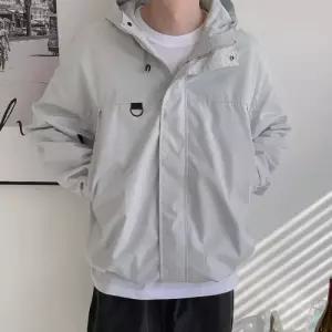 [옷자락]남자 후디 윈드브레이커 폴라넥 박시 환절기 드로우코드 점퍼