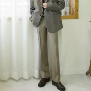 [다잇템]남자 옆밴딩 봄가을 와이드핏 통큰 팬츠 슬랙스