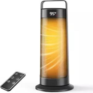 실내용 대형 공간 히터 1500W 휴대용 사무용 120 진동 온도 조절기 및 리모컨이 있는 PTC 세라믹 12시간