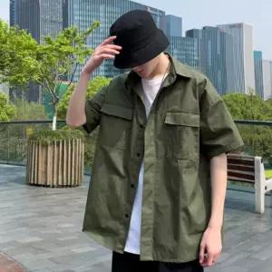 [옷자락]남자 양포켓 카라 반소매 프레피 스트릿룩 SS 셔츠