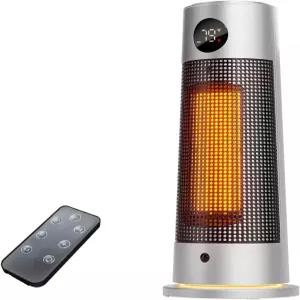 원격 공간 히터 실내용 15.7인치 전기 타워 고속 난방 PTC 세라믹 온도 조절기 45 진동 12시간 타이머