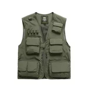 [옷자락]남자 멀티포켓 매쉬소재 캠핑 액티브 작업 피싱 조끼