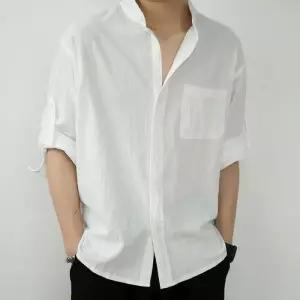 [옷자락]남자 반소매 SS 칠부 남방 카라 만다린 마원단 출근룩