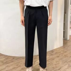 [다잇템]남자 정장 캐주얼 9부슬랙스 테이퍼드핏 팬츠