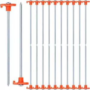 예슬랜드 24 팩 텐트 스테이킹 헤비 듀티 10 인치 무녹금 금속 페그 그라운드 야드 캠핑 파티오 정원