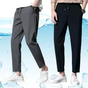 [다잇템]남자 여름 심플 9부 일자 밴딩 긴바지 팬츠