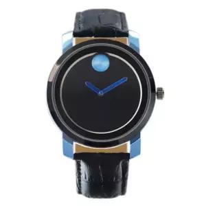 [옷자락]남자 라운드 패션 손목 큰사이즈 미니멀리즘 파란색 시계