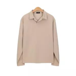 [옷자락]남자 세련된 미니멈 롱슬리브 남친룩 오픈넥 FW 티셔츠