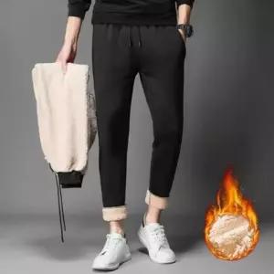 [옷자락]남자 조거 라이닝 검정 양털 큰사이즈 FW 팬츠