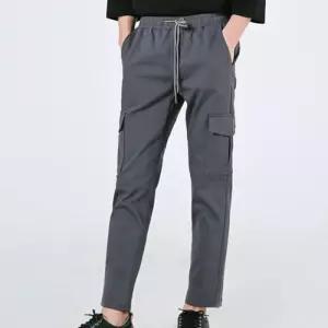 [옷자락]남자 밴딩 건빵 포켓 봄 워싱 면 카고 팬츠