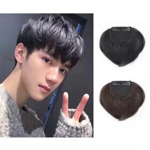 남성 앞머리 부분 인모 1P 똑딱이 헤어피스 패션 가발