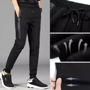 [옷자락]남자 블랙 추리닝 짐웨어 스타일 조깅 추리닝 바지
