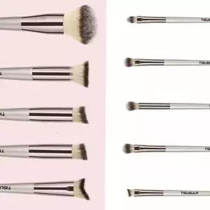 10종 화장 브러쉬 세트 휴대용 메이크업 브러쉬 세트 아이 치크