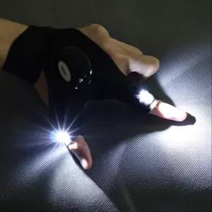 야간낚시 작업 랜턴 손전등 LED 라이트장갑 핑거리스