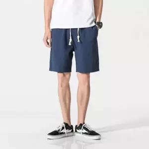 [다잇템]남자 기본 심플 여름 허리밴딩 마 반바지