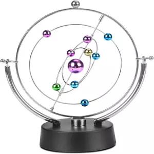 MarsGeek 태양계 행성 전자 영구 운동 스윙 밸런스 볼 사무실 책상 장식 홈 데코 선물