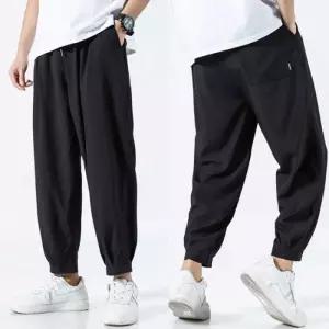 [옷자락]남성 롱 허리밴드 와이드 빅사이즈 엘라스틱 실내복 바지