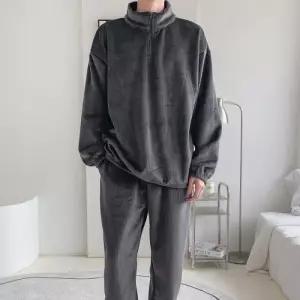 [다잇템]남자 가을 겨울 골지 집업 오버핏티 조거 세트