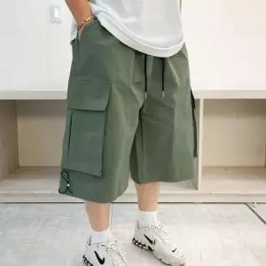 [다잇템]남자 여름 아메카지룩 나일론 카고 통 반바지