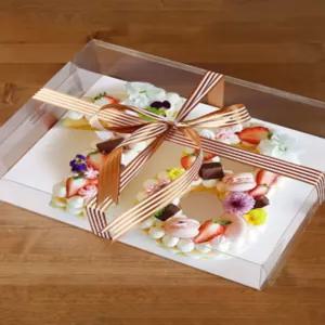 숫자 케이크 박스 업소용 투명 직사각형 케이크상자 케이스 단체주문 베이커리