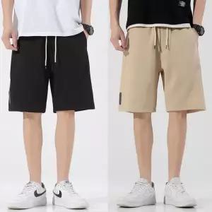 [다잇템]남자 여름 휴양지룩 와플 메쉬 밴딩 반바지