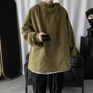 [다잇템]남자 데일리 무지 빅포켓 오버핏 아노락 후드티