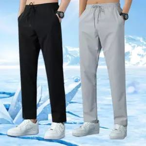 [다잇템]남자 심플 데일리 쿨 냉감 밴딩 슬랙스 팬츠