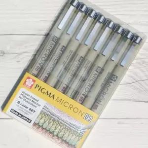 라이너 피그먼트 드로잉 펜 제도용 중성 8색 일러스트