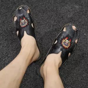 여친 하계 MN 슬리퍼 플랫 수제화 가죽 빅사이즈 인기2